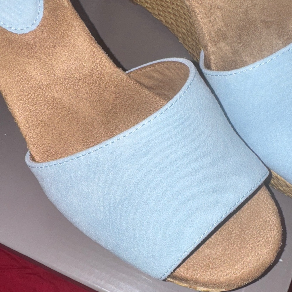 Style & Co. Blue Floral Embroidered Wedges - Picture 6 of 16